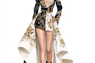 draw fashion and colorful digital illustration