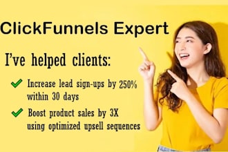 build clickfunnels sales funnel or landing page and be your click funnel expert