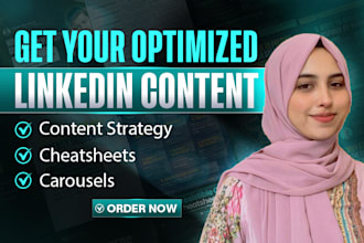 be your linkedin manager and content creator, carousel post design