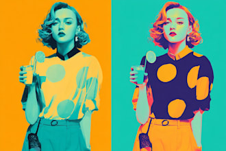 make retro pop art illustrations that pop