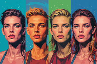 draw wpap pop art sport potrait