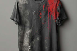 do distressed or worn t shirt design