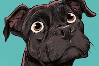 draw pet portrait with disney style