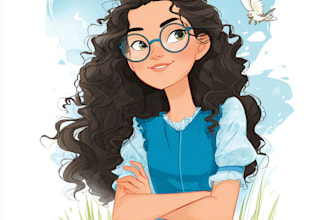 do cute disney cartoon portrait