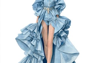 draw fashion collection , illustration or sketch