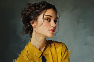 create royal oil painting style portrait from your photo