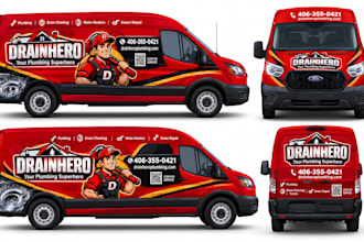 create custom car wrap, racing car wrap, van wrap any vehicle wrap design