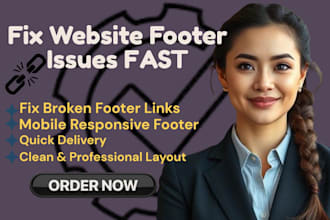 fix website footer layout, links, and mobile footer issues