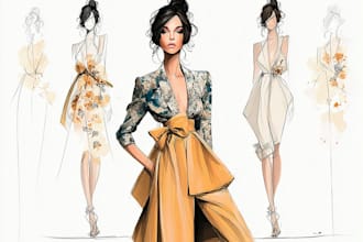 design fashion collection, fashion illustration