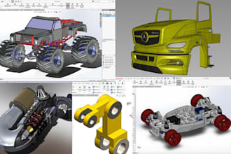 model realistic truck parts truck in blender solidwork fusion 360 maya or zbrush