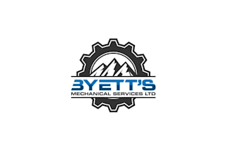 design heavy equipment mechanic mountains logo
