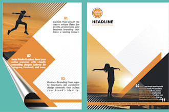 design professional flyers, brochures and branding visuals