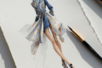 design fashion illustration flat sketch technical drawing clothing tech pack art