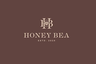 design honey bee mountain house logo