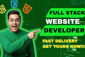 build website as full stack dev, front and backend developer