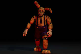 create 3d fnaf style animatronics for your project