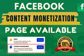 provide ready facebook content monetization setup page