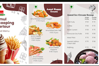 design modern clean editable menu design