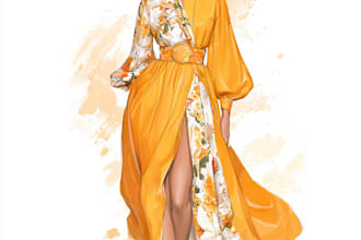 draw a fashion illustration or sketch
