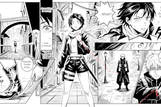 make anime manga comic book illustration manga artist or webtoon cover art