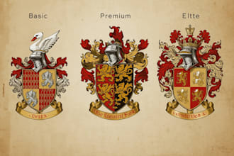 design hand drawn church seal logo or coat of arm crest