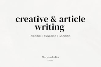 write creative lifestyle and article writing pieces