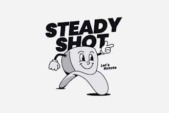 design vintage steady shot character diabetic moms kids logo