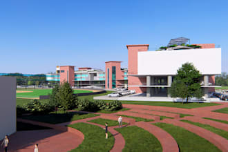 do 2d layout,3d landscape design and realistic renders