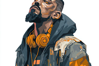 draw scifi or cyberpunk character portrait art