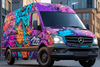 vehicle wrap design, van wrap design, car wrap design