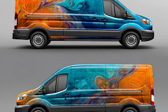 vehicle wrap design, van wrap design, car wrap design