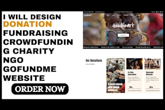 design donation fundraising crowdfunding charity ngo gofundme website