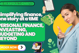 ghostwrite books and ebooks on personal finance, investing, and budgeting