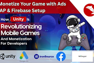 integrate ads, firebase, inapp purchases in unity games