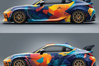 awesome car wrap design and vehicle wrap design for you