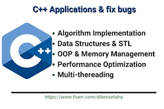 do c and cpp coding data structurs, gui, console in 24h