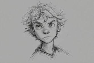 draw quick rough character sketch for you