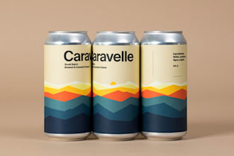 design beer can label and beverage packaging with logo
