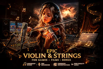 record epic violin and strings for your indie or aaa game