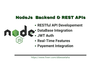 do nodejs code, API rest, mongodb database, jwt, oauth in 42h