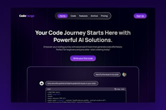 create modern, minimalistic and functional website