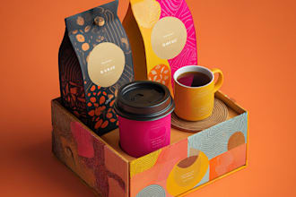 design a modern food product packaging label