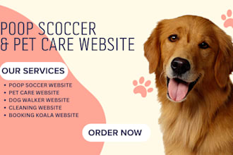 do poop scooper website, dog walker, pet care, booking koala, cleaning website