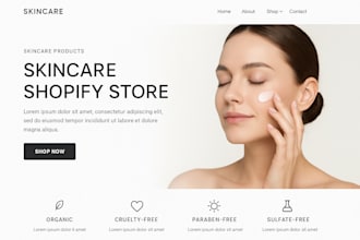 design skincare shopify store skincare website beauty website cosmetic website