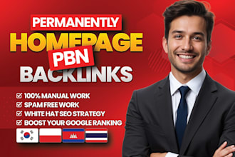 powerful high DR authority SEO dofollow homepage backlinks for korean thai indo