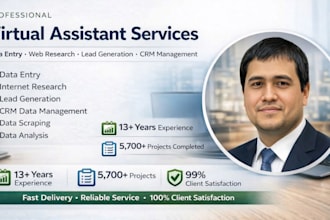 do accurate data entry, web research, and admin support
