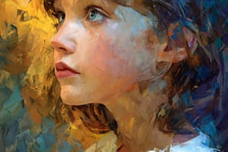 paint digital oil painting portraits