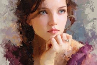 create oil painting, digital oil painting