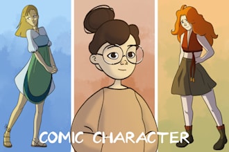 draw a comic, animation style character