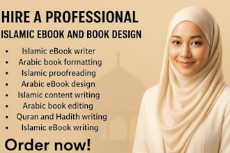 be your islamic ebook writer, islamic article, blogpost and arabic ebook writing